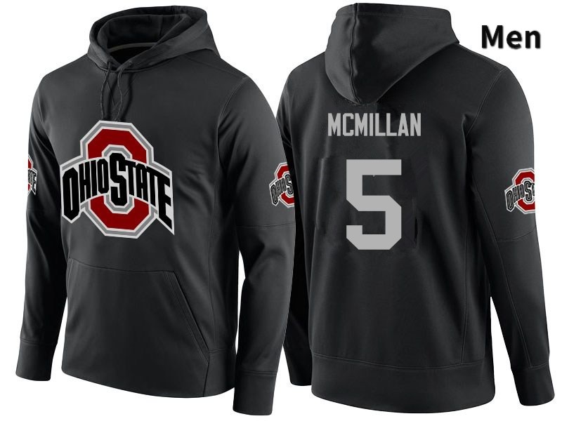 Men's Ohio State Buckeyes #5 Raekwon McMillan Black Name Number College Football Hoodies 23XQ047YJ